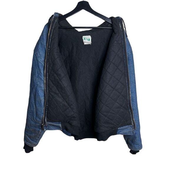 Vintage Key Denim Hooded Active Jacket Made In USA XL - Picture 8 of 9